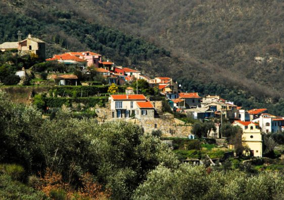 Valloria, Ligurien, Ort im Olivenhain